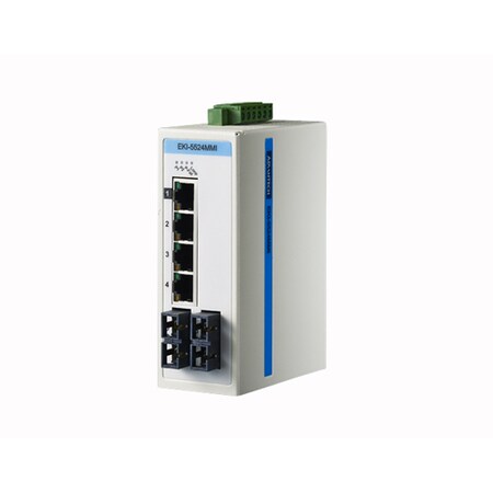 Advantech Proview, 4+2Mmf 10/100Mbps Ind. Switch, -40 to 75 EKI-5524MMI-AE